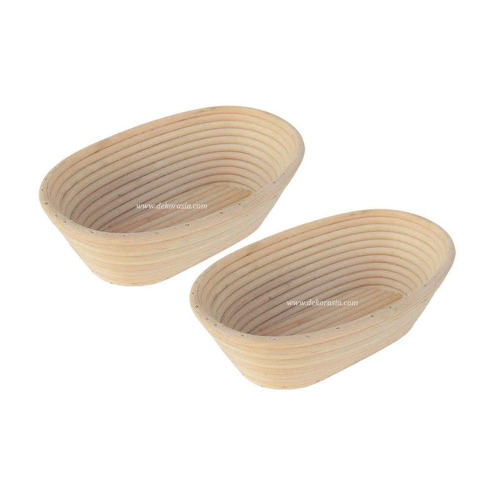 Oval Natural Rattan Eco-Friendly Bread Proofing Basket for Dough Custom Color Customizable Designs Dishwasher Oven Safe Handmade